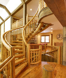 log stairs design