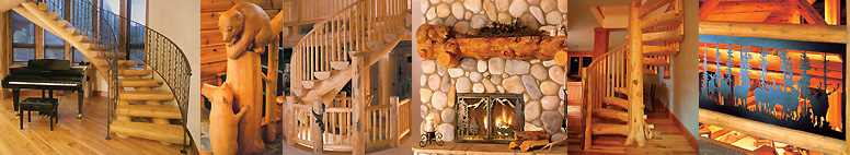 log stairs